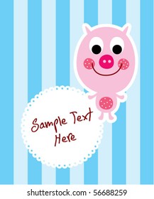 cute piggy tag