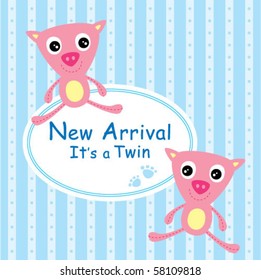 cute piggy twin baby