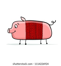 Cute piggy for your design