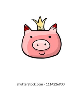 Cute piggy for your design
