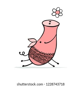 Cute piggy for your design