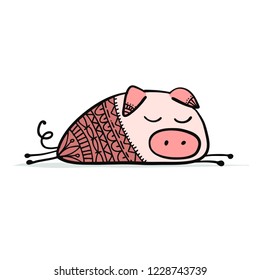 Cute piggy for your design