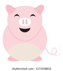 
Cute piglet vector icon
