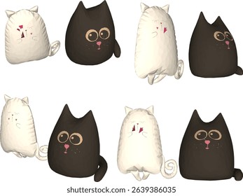 cute pillow design vector illustration cute doll shape furry animal
