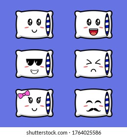 cute pillow set with many expression