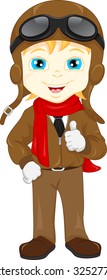 cute pilot cartoon