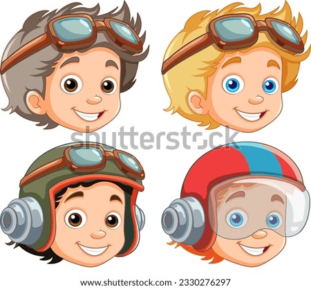 Cute pilot cartoon character illustration Stock photo © 