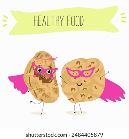 Cute pine nuts, characters, cedar cone, funny nuts, with different activities, outdoor, sports, musical instrument. 