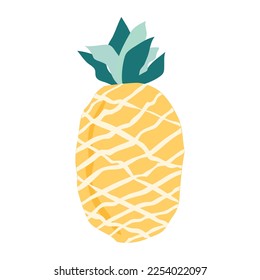 Cute pineapple ananas cartoon character icon vector doodle