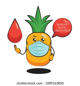 Carácter de piña cuta, los beneficios de la piña para mejorar la circulación sanguínea