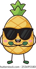 Niedliche Ananas, Vektorgrafik
