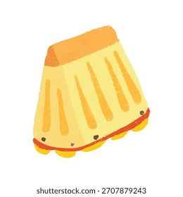 Cute pineapple fruit crayon illustration symbol icon sticker