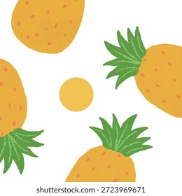 Fundo bonito do design da ilustração do abacaxi