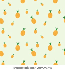 Cute pineapple illustration. seamless pattern. can be used for pattern fill, wallpaper, wrapping paper, surface texture, fabric pattern.