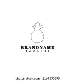 cute pineapple logo icon design template modern vector illustration