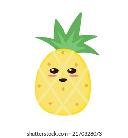 Cute Pineapple Smile Stock Vector (Royalty Free) 2170328073 | Shutterstock
