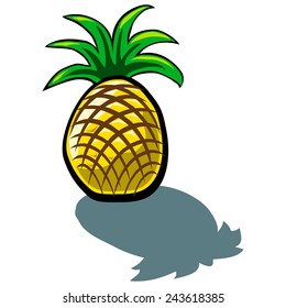 Cute Pineapple vector cartoon