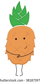 cute pineapple, vector illustration