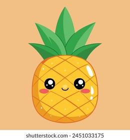 a cute pineapple vector style