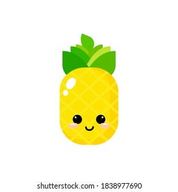 Vector De Ilustración De La Mascota De La Piña Cuta
