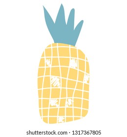 Cute pineapples on white background vector illustration 