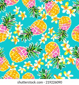 Cute Pineapples ~ Seamless Fashion Print