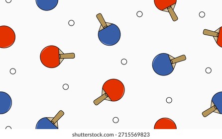Niedliche Tischtennis Sport Muster Hintergrund Vektor Design