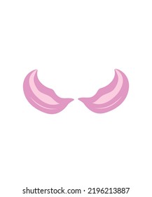 Cute Pink Angel wing isolated on white 