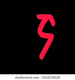 cute pink arrow doodles isolated on black background