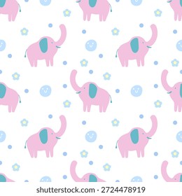 Padrão de elefante rosa bonito do bebê