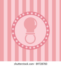 cute pink baby pacifiers background