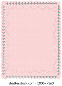 Cute pink background, vector.
