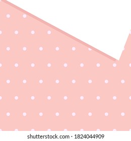 Cute pink background with white polka dots vector illustration.