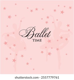 Cute pink ballerina ballet cloud background vector