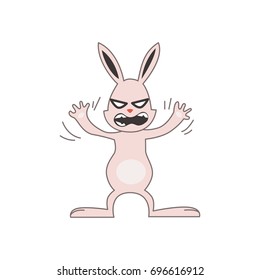 Cute pink bunny scare