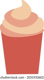 ein süßer rosafarbener Kuchen, Vektorgrafik