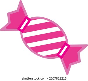 Cute pink candy cartoon vector image.
