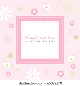 cute pink card