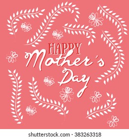 Cute pink card to mothers day