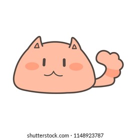 Cute pink cat
