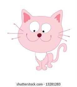 Cute pink cat