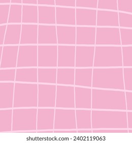 Patrón dibujado a mano color rosa. Bonito fondo de bebé pastel hecho en vector. Cabincore de Cottagecore Textura geométrica simple. Cruzando las líneas. Resumen lindo y delicado patrón