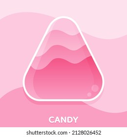 Cute pink colour candy, Vector, Illustration.