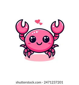 Cute pink crabs are attractive to use for business branding, especially targeting audiences who like cute designs, strengthen brand identity, attract attention, increase marketing appeal.