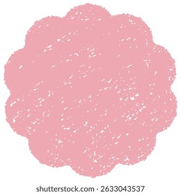 Cute pink crayon-touch scalloped edge frame