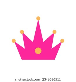 Cute pink crown. Fairy tale girl crown