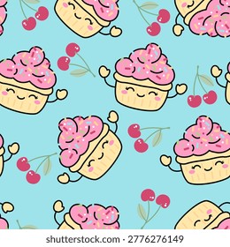 Lindo cupcake rosa con