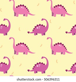 Cute Pink Dinosaur Pattern