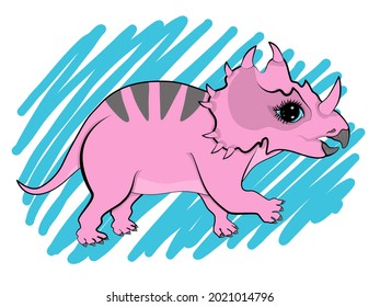 cute pink dinosaur vector for children vector print with cartoon dinosaurs cute pastel prints for party decorations. for children's clothing screen printing