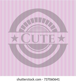 Cute pink emblem. Vintage.